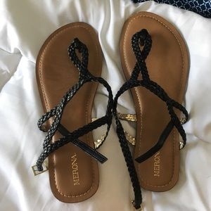 Braided strap sandals
